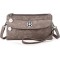 Women's leather Wristlet Clutch Wallet Double Corner Zip Small Crossbody Bag with Removable Wrist Strap 