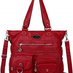 Purses Handbags for Women PU Tote Satchel Bags for Women Pockets Shoulder Bags