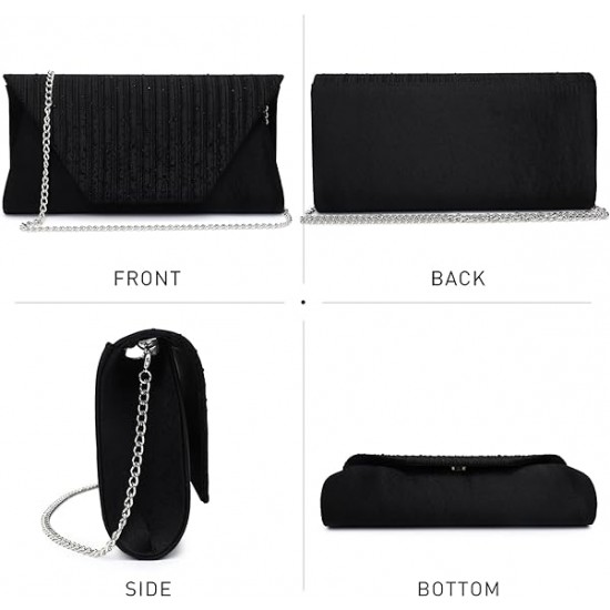 Evening Bag for Women Glitter Rhinestone Wedding Evening Purse Crystal Envelope Clutch Crossbody Shoulder Bags