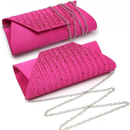 Evening Bag for Women Glitter Rhinestone Wedding Evening Purse Crystal Envelope Clutch Crossbody Shoulder Bags