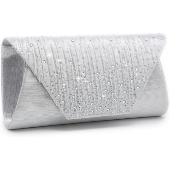 Evening Bag for Women Glitter Rhinestone Wedding Evening Purse Crystal Envelope Clutch Crossbody Shoulder Bags