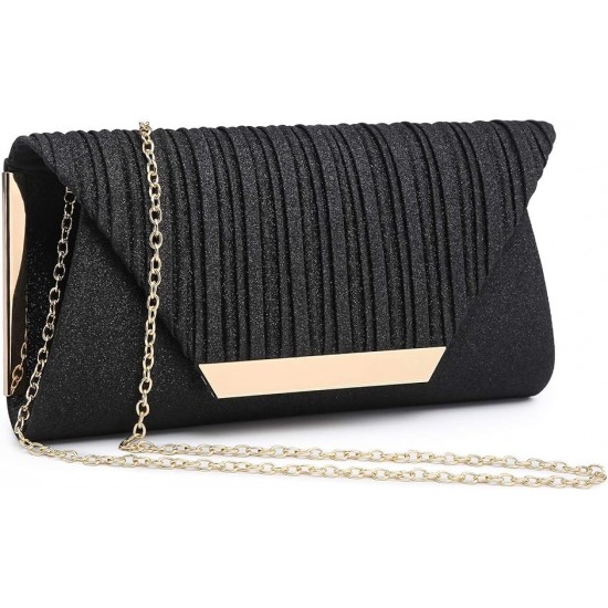 Women Glitter Envelope Evening Clutch Bags Formal Party Purses Wedding Bag Chain Cocktail Prom Bag