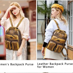 Backpack Purse for Women Soft Vegan Leather Backpack Anti-Theft Shoulder Bags Fashion Stachel Daypacks for Travel