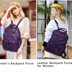 Backpack Purse for Women Soft Vegan Leather Backpack Anti-Theft Shoulder Bags Fashion Stachel Daypacks for Travel