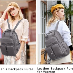 Backpack Purse for Women Soft Vegan Leather Backpack Anti-Theft Shoulder Bags Fashion Stachel Daypacks for Travel