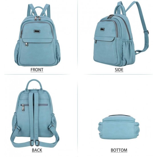 Women Bags Backpack Purse PU Leather Zipper Bags Casual Backpacks Shoulder Bags 