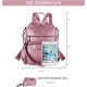 Women Bags Backpack Purse PU Leather Zipper Bags Casual Backpacks Shoulder Bags 