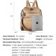 Women Bags Backpack Purse PU Leather Zipper Bags Casual Backpacks Shoulder Bags 