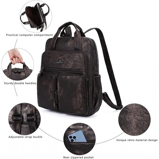 Backpack Purse for Women Soft Vegan Leather Backpack Anti-Theft Shoulder Bags Fashion Stachel Daypacks for Travel