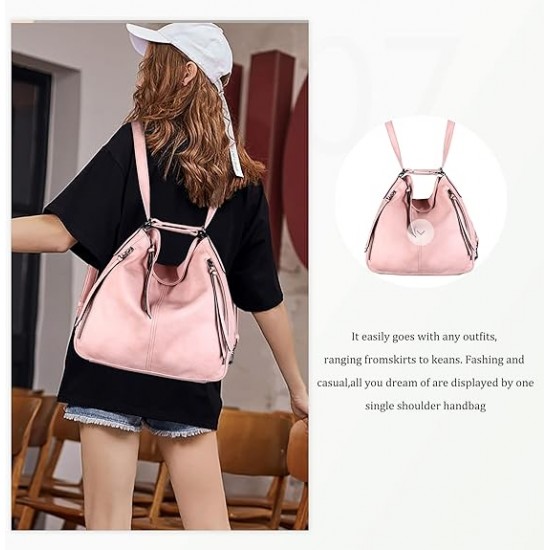 Purses and Handbags Women Tote Shoulder Top Handle Satchel Hobo Bags Fashion Washed Leather Purse