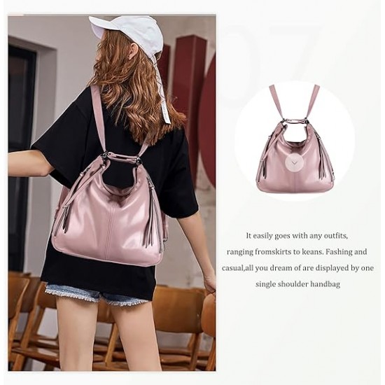 Purses and Handbags Women Tote Shoulder Top Handle Satchel Hobo Bags Fashion Washed Leather Purse