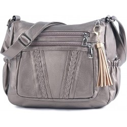  Purses and Handbags Women Tote Shoulder Top Handle Satchel Hobo Bags Fashion Washed Leather Purse