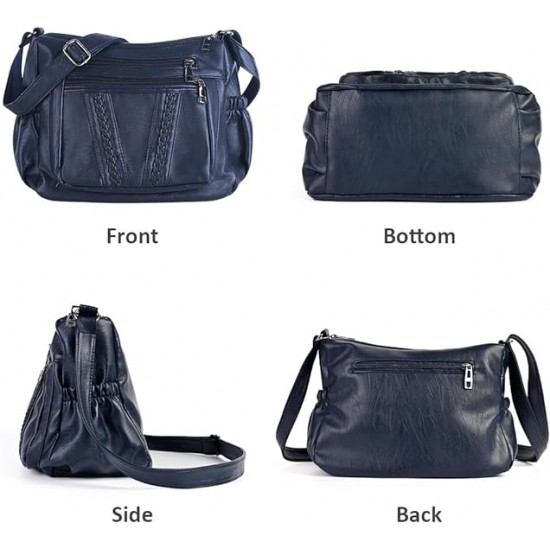 Purses and Handbags Women Tote Shoulder Top Handle Satchel Hobo Bags Fashion Washed Leather Purse