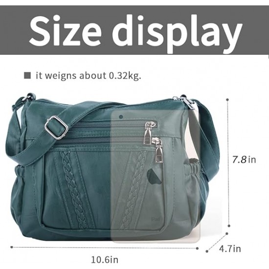  Purses and Handbags Women Tote Shoulder Top Handle Satchel Hobo Bags Fashion Washed Leather Purse