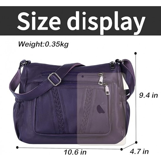  Purses and Handbags Women Tote Shoulder Top Handle Satchel Hobo Bags Fashion Washed Leather Purse