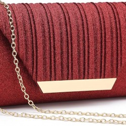 Women Glitter Envelope Evening Clutch Bags Formal Party Purses Wedding Bag Chain Cocktail Prom Bag