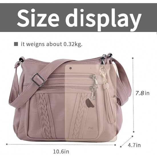  Purses and Handbags Women Tote Shoulder Top Handle Satchel Hobo Bags Fashion Washed Leather Purse