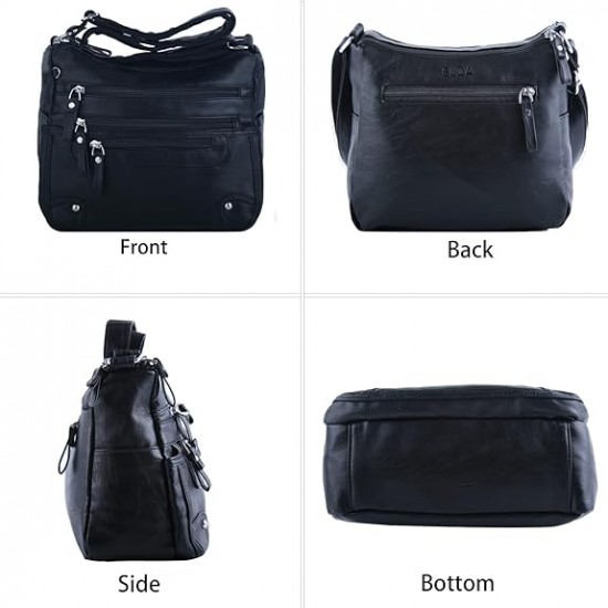  Purses and Handbags Women Tote Shoulder Top Handle Satchel Hobo Bags Fashion Washed Leather Purse