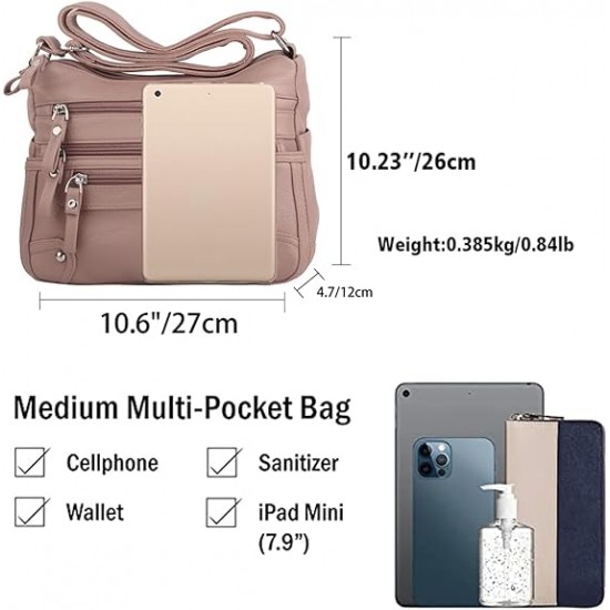  Purses and Handbags Women Tote Shoulder Top Handle Satchel Hobo Bags Fashion Washed Leather Purse