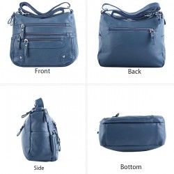  Purses and Handbags Women Tote Shoulder Top Handle Satchel Hobo Bags Fashion Washed Leather Purse