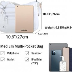 Pockets Crossbody Purses for Women Medium Pocketbooks Shoulder Bag Ladies Top Handle Satchel Bag Multi Pocket Handbag