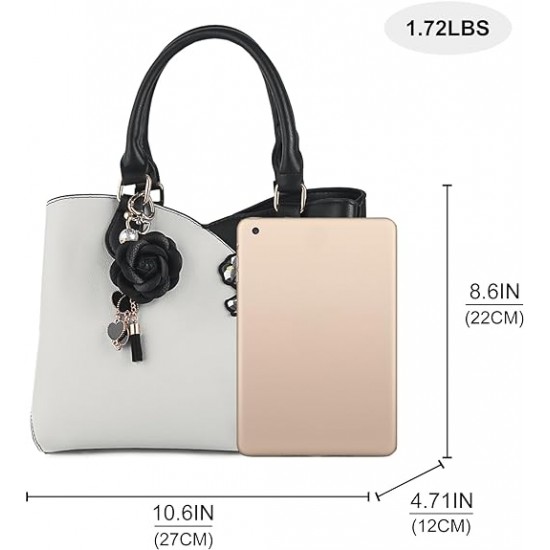 Purses and Handbags for Women Embroidery Top Handle Purse Satchel Ladies Shoulder Bag Messenger Tote Bags Crossbody Bag