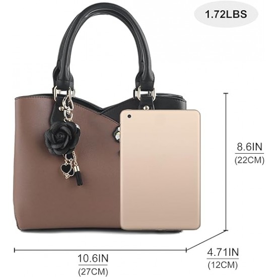  Purses and Handbags Women Tote Shoulder Top Handle Satchel Hobo Bags Fashion Washed Leather Purse