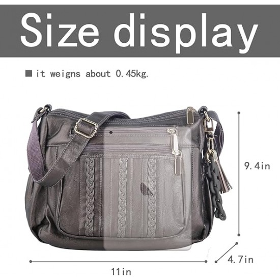  Purses and Handbags Women Tote Shoulder Top Handle Satchel Hobo Bags Fashion Washed Leather Purse