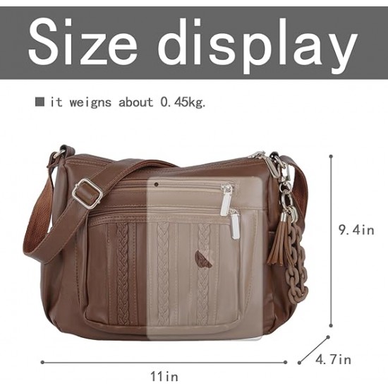  Purses and Handbags Women Tote Shoulder Top Handle Satchel Hobo Bags Fashion Washed Leather Purse