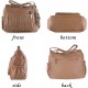  Purses and Handbags Women Tote Shoulder Top Handle Satchel Hobo Bags Fashion Washed Leather Purse