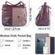  Purses and Handbags Women Tote Shoulder Top Handle Satchel Hobo Bags Fashion Washed Leather Purse