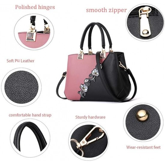  Purses and Handbags Women Tote Shoulder Top Handle Satchel Hobo Bags Fashion Washed Leather Purse