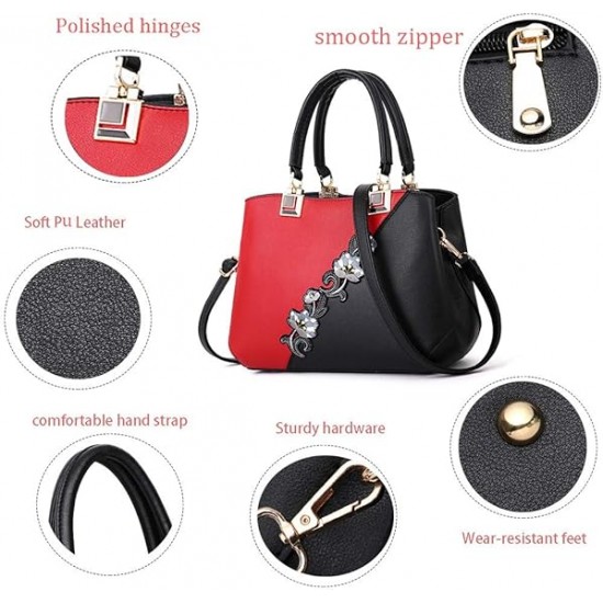  Purses and Handbags Women Tote Shoulder Top Handle Satchel Hobo Bags Fashion Washed Leather Purse