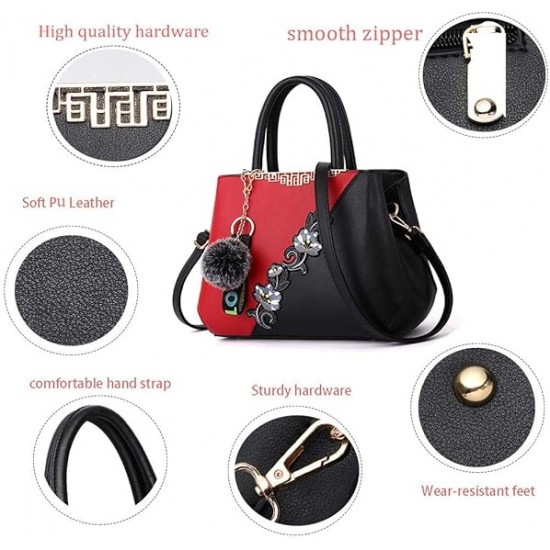  Purses and Handbags Women Tote Shoulder Top Handle Satchel Hobo Bags Fashion Washed Leather Purse