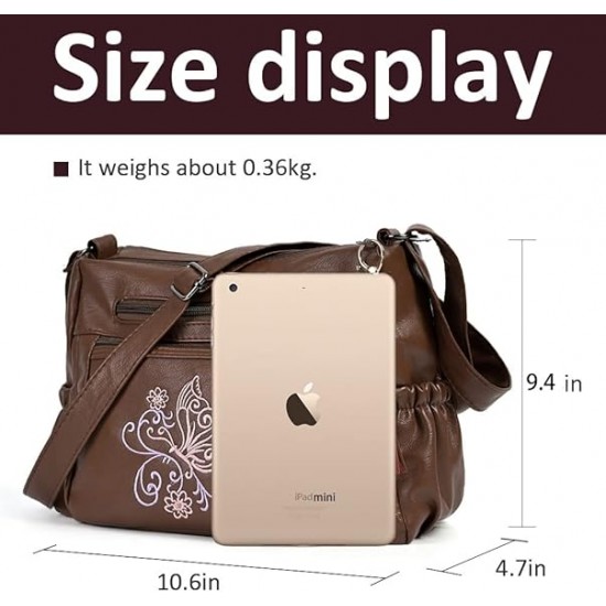  Purses and Handbags Women Tote Shoulder Top Handle Satchel Hobo Bags Fashion Washed Leather Purse