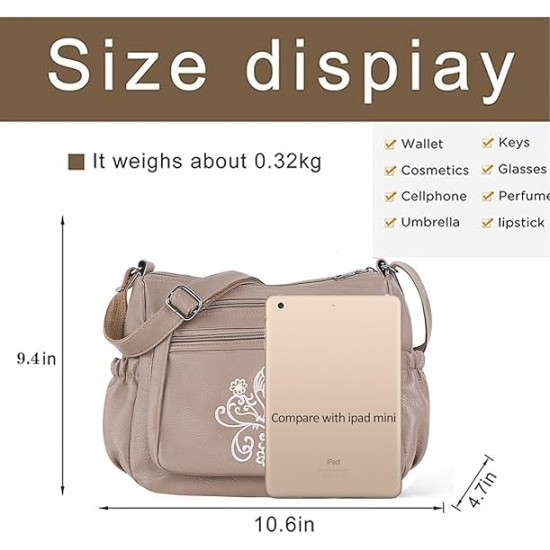  Purses and Handbags Women Tote Shoulder Top Handle Satchel Hobo Bags Fashion Washed Leather Purse