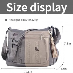  Purses and Handbags Women Tote Shoulder Top Handle Satchel Hobo Bags Fashion Washed Leather Purse