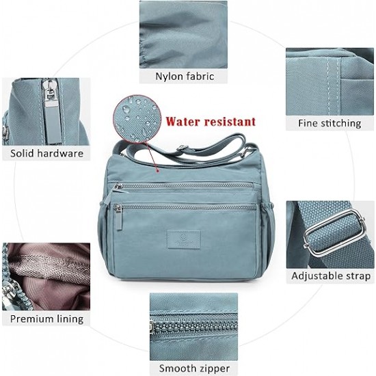 Women Shoulder Handbag RFID Roomy Crossbody Purse Lightweight Pocketbook Ladies Hobo Fashion Tote Top Handle Satchel