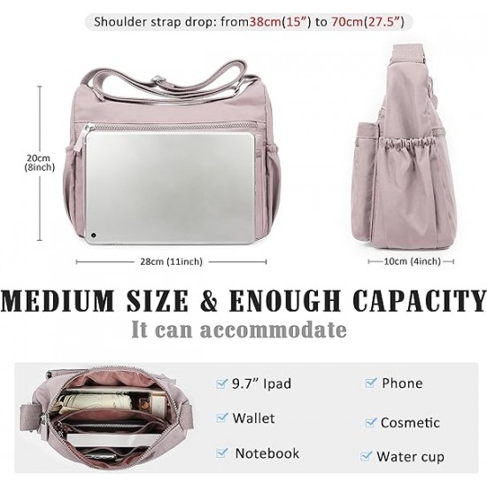 Women Shoulder Handbag RFID Roomy Crossbody Purse Lightweight Pocketbook Ladies Hobo Fashion Tote Top Handle Satchel