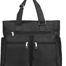 Canvas Tote Bag Waterproof Nylon Multi Pocket Shoulder Bags Laptop Work Bag Teacher Purse and Handbags for Women & Men