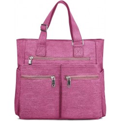 Canvas Tote Bag Waterproof Nylon Multi Pocket Shoulder Bags Laptop Work Bag Teacher Purse and Handbags for Women & Men