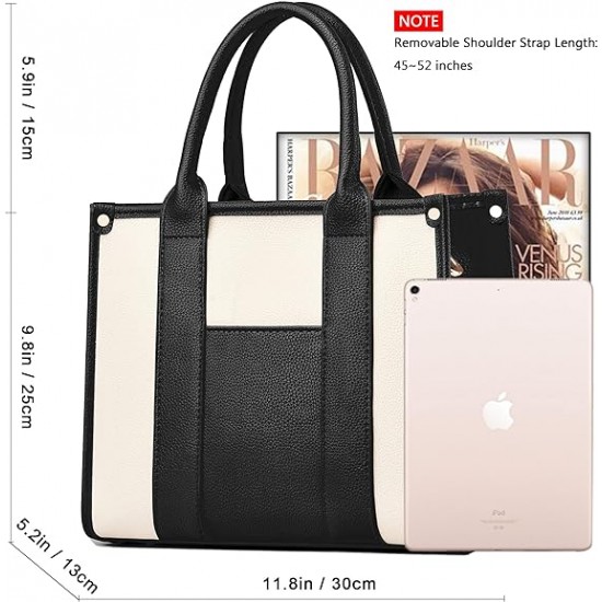 The Tote Bag Crossbody Purses for Women Shoulder Bag Handbags PU Leather Top Handle Bags with zipper