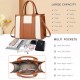 The Tote Bag Crossbody Purses for Women Shoulder Bag Handbags PU Leather Top Handle Bags with zipper