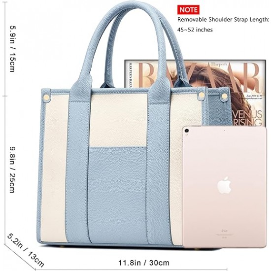 The Tote Bag Crossbody Purses for Women Shoulder Bag Handbags PU Leather Top Handle Bags with zipper