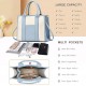 The Tote Bag Crossbody Purses for Women Shoulder Bag Handbags PU Leather Top Handle Bags with zipper