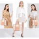 The Tote Bag Crossbody Purses for Women Shoulder Bag Handbags PU Leather Top Handle Bags with zipper