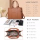 The Tote Bag Crossbody Purses for Women Shoulder Bag Handbags PU Leather Top Handle Bags with zipper