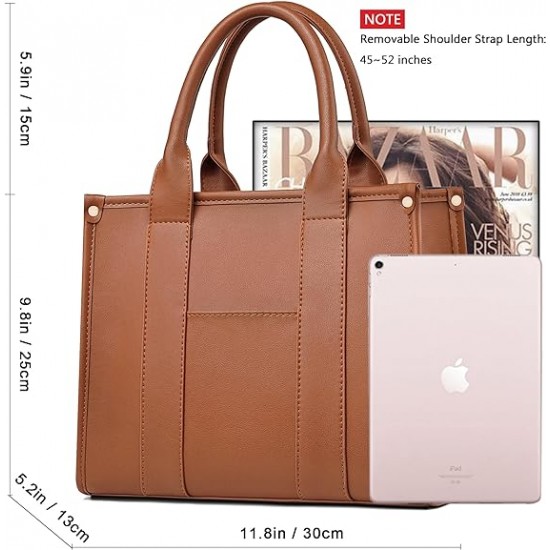 The Tote Bag Crossbody Purses for Women Shoulder Bag Handbags PU Leather Top Handle Bags with zipper