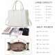 The Tote Bag Crossbody Purses for Women Shoulder Bag Handbags PU Leather Top Handle Bags with zipper