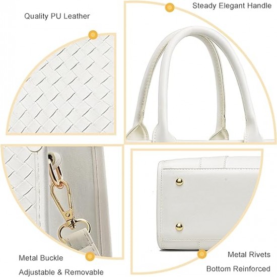 The Tote Bag Crossbody Purses for Women Shoulder Bag Handbags PU Leather Top Handle Bags with zipper